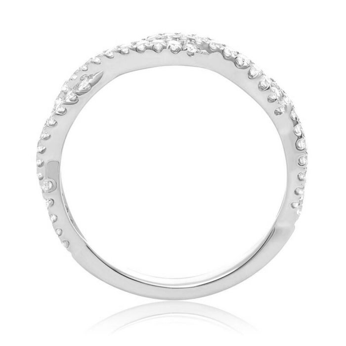 side white gold Overlapping Diamond Pave Band