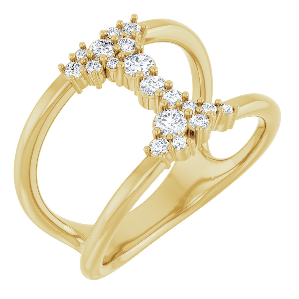 Negative Space Ring - 14K Yellow Gold