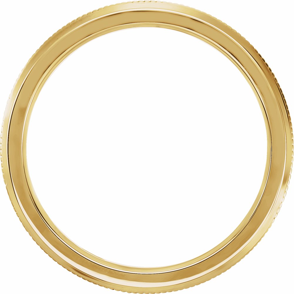 Knife Edge Gold Band side view
