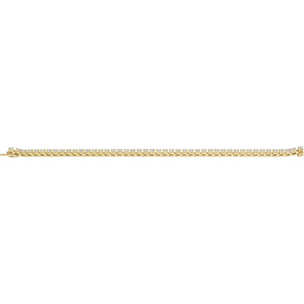 14K yellow gold line bracelet featuring lab-grown diamonds