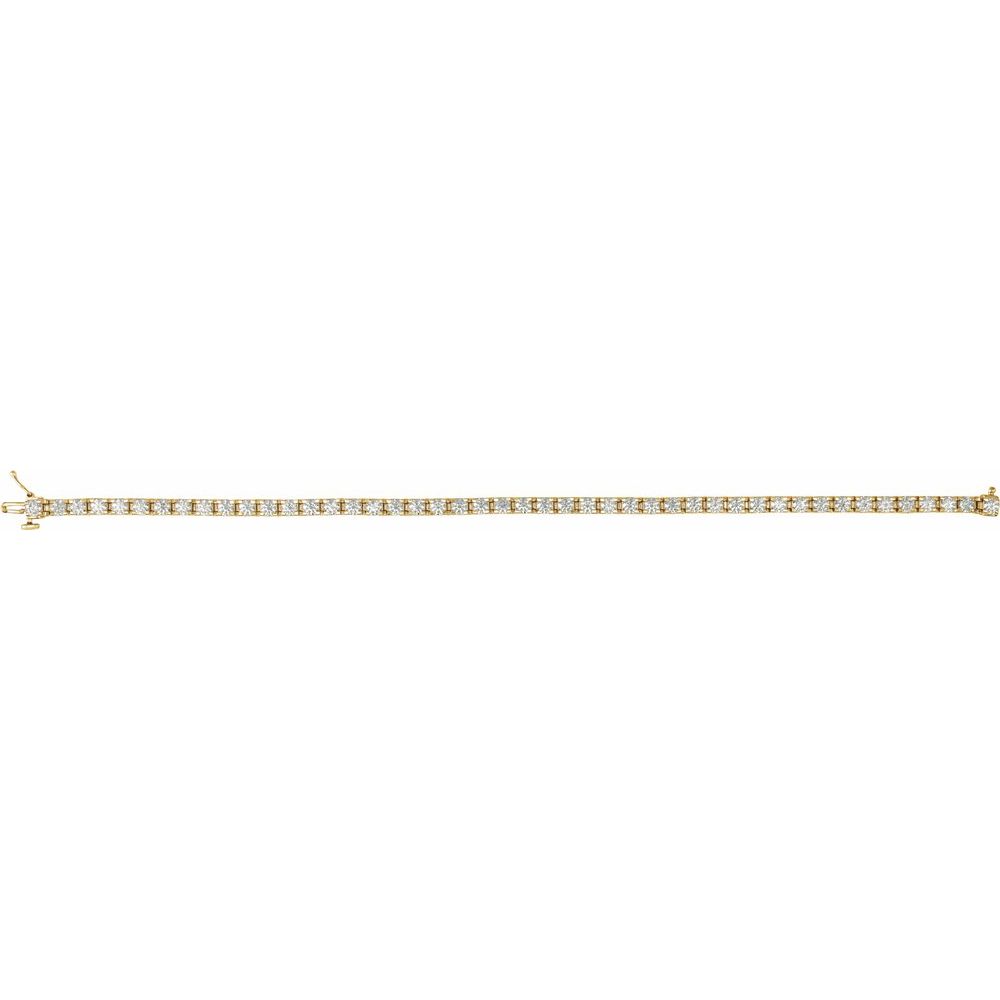 14K yellow gold line bracelet featuring lab-grown diamonds