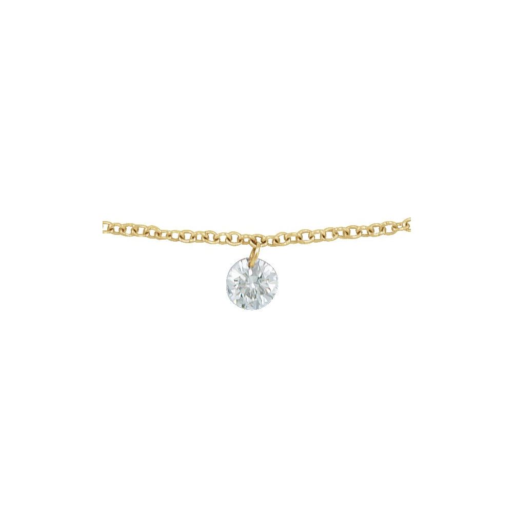 close up Diamond Solitaire Necklace