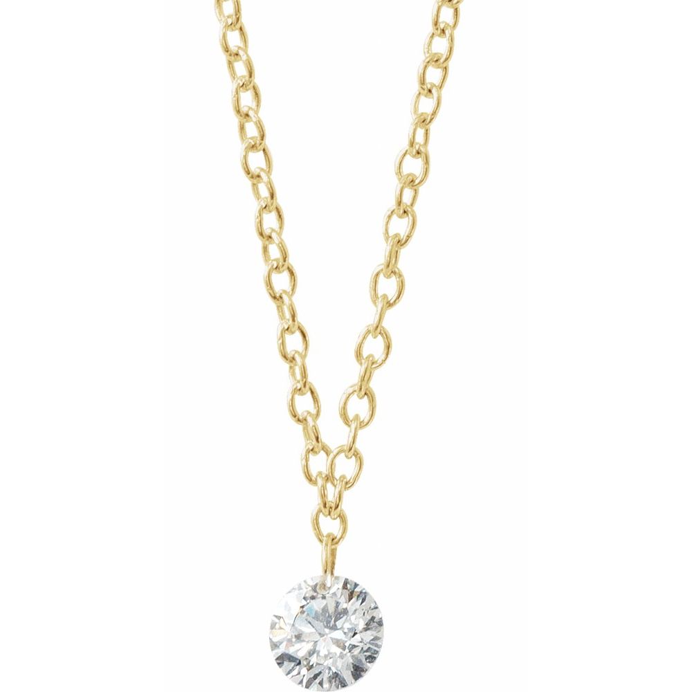 Diamond Solitaire Necklace front