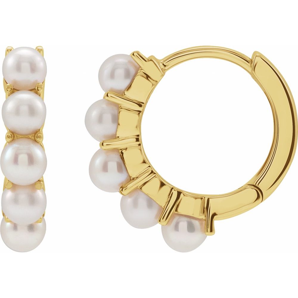 Freshwater Pearl Huggie Hoops