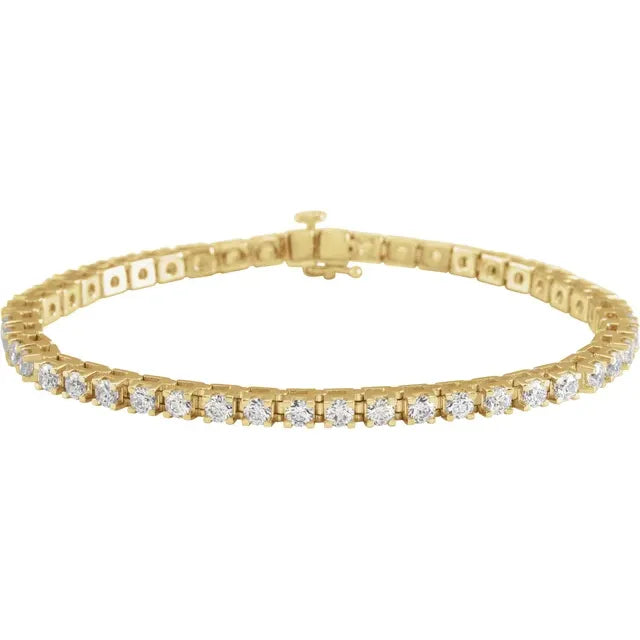 14K Yellow - Lab Grown Diamond Line Bracelet