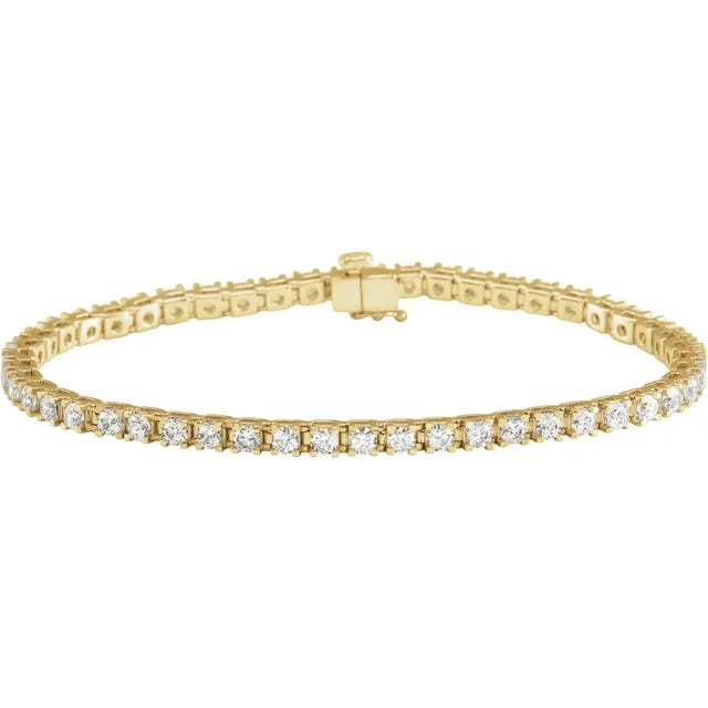 14K Yellow - Lab Grown Diamond Line Bracelet
