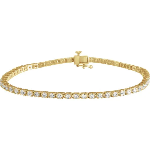 14K Yellow - Lab Grown Diamond Line Bracelet