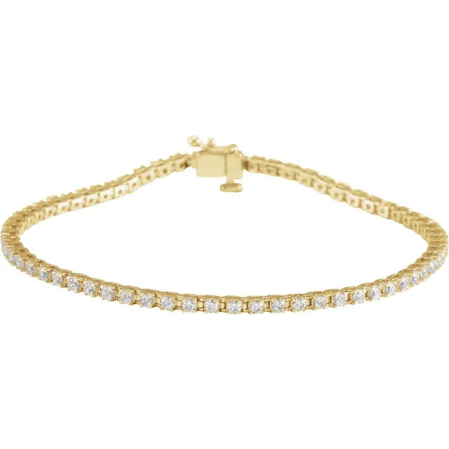 14K Yellow - Lab Grown Diamond Line Bracelet