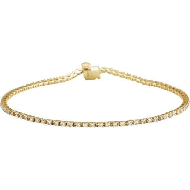 14K Yellow - Lab Grown Diamond Line Bracelet