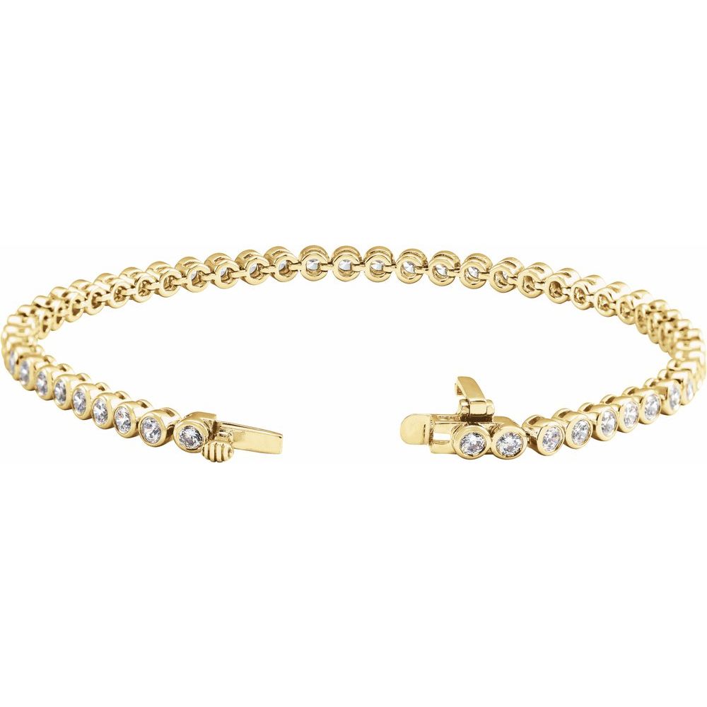 14K Yellow 3.5 CTW Lab Grown Diamond Bezel Set