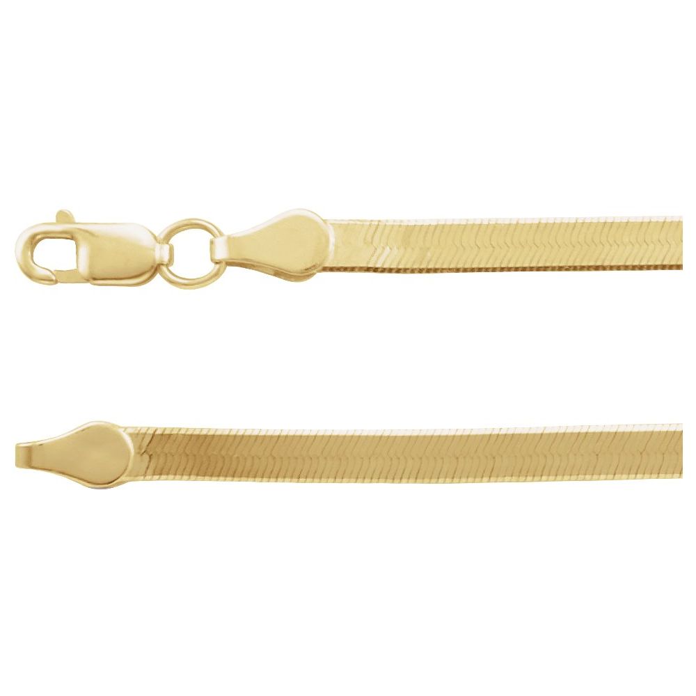 clasp of Flexible Herringbone Chain - 14K Yellow