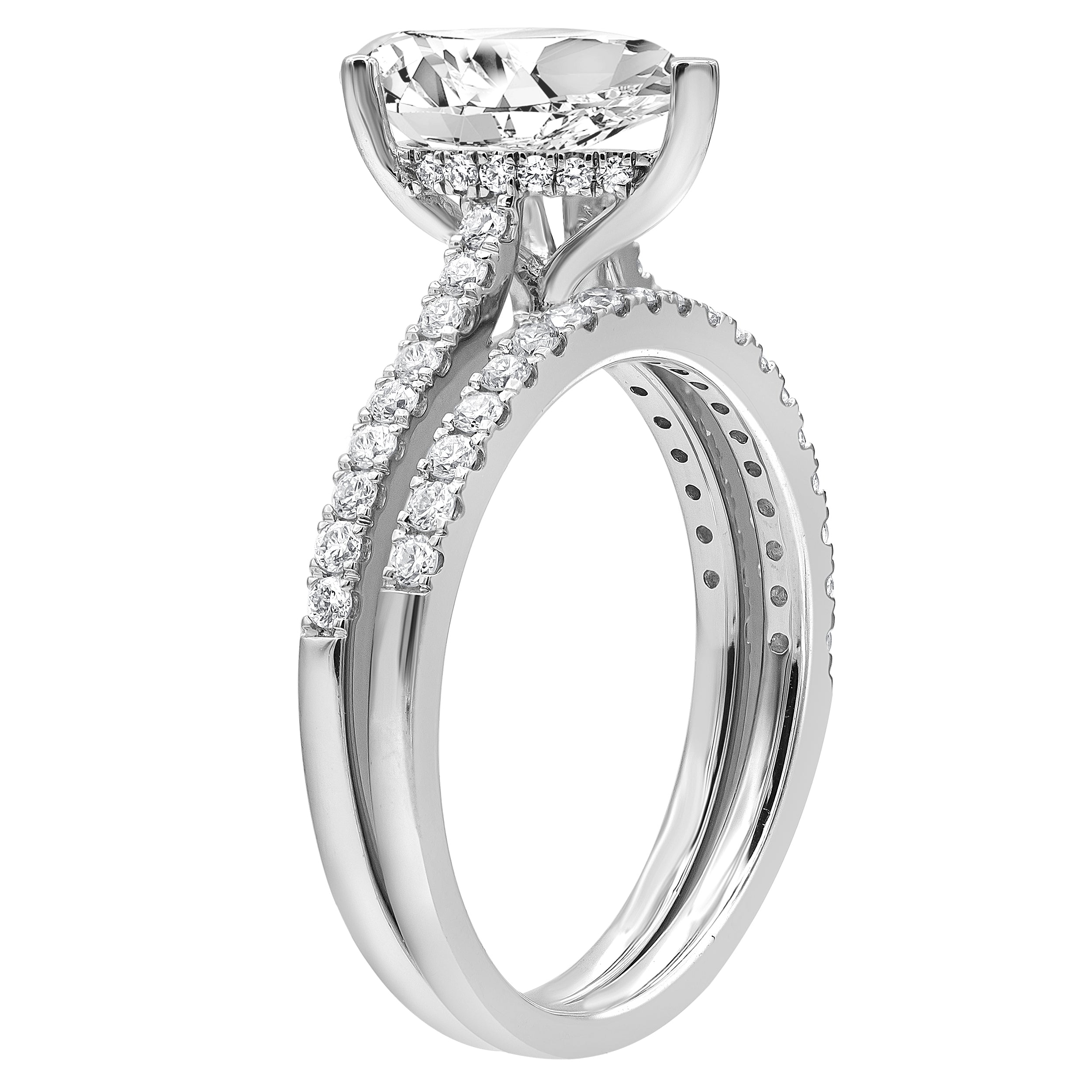 2.5 carat Hidden Halo Engagement Ring