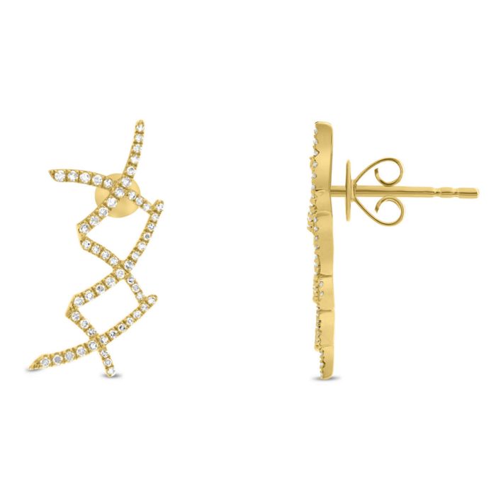 XQuisite yellow gold and diamond Earrings
