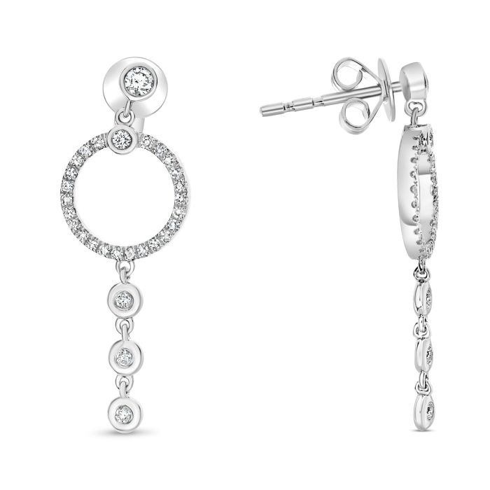 Dazzling celestial cascade diamond earrings, white gold