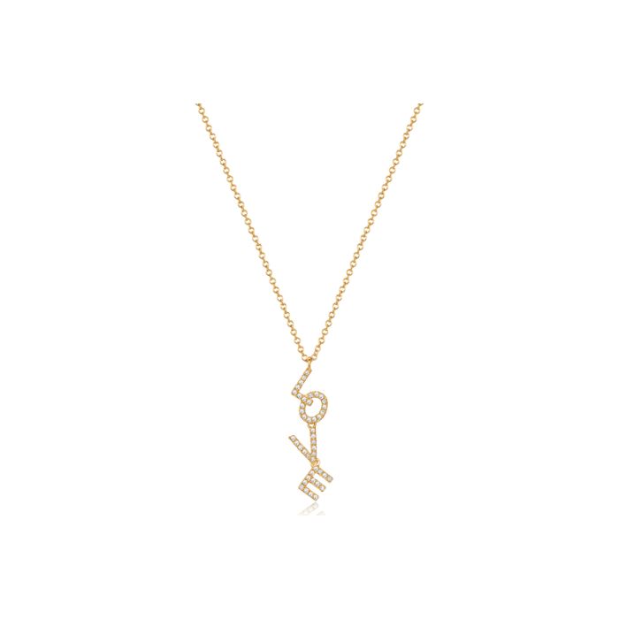 Love Diamond Necklace in yellow gold