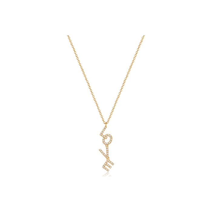Love Diamond Necklace in yellow gold