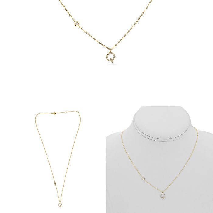 Initial Q Diamond Necklace
