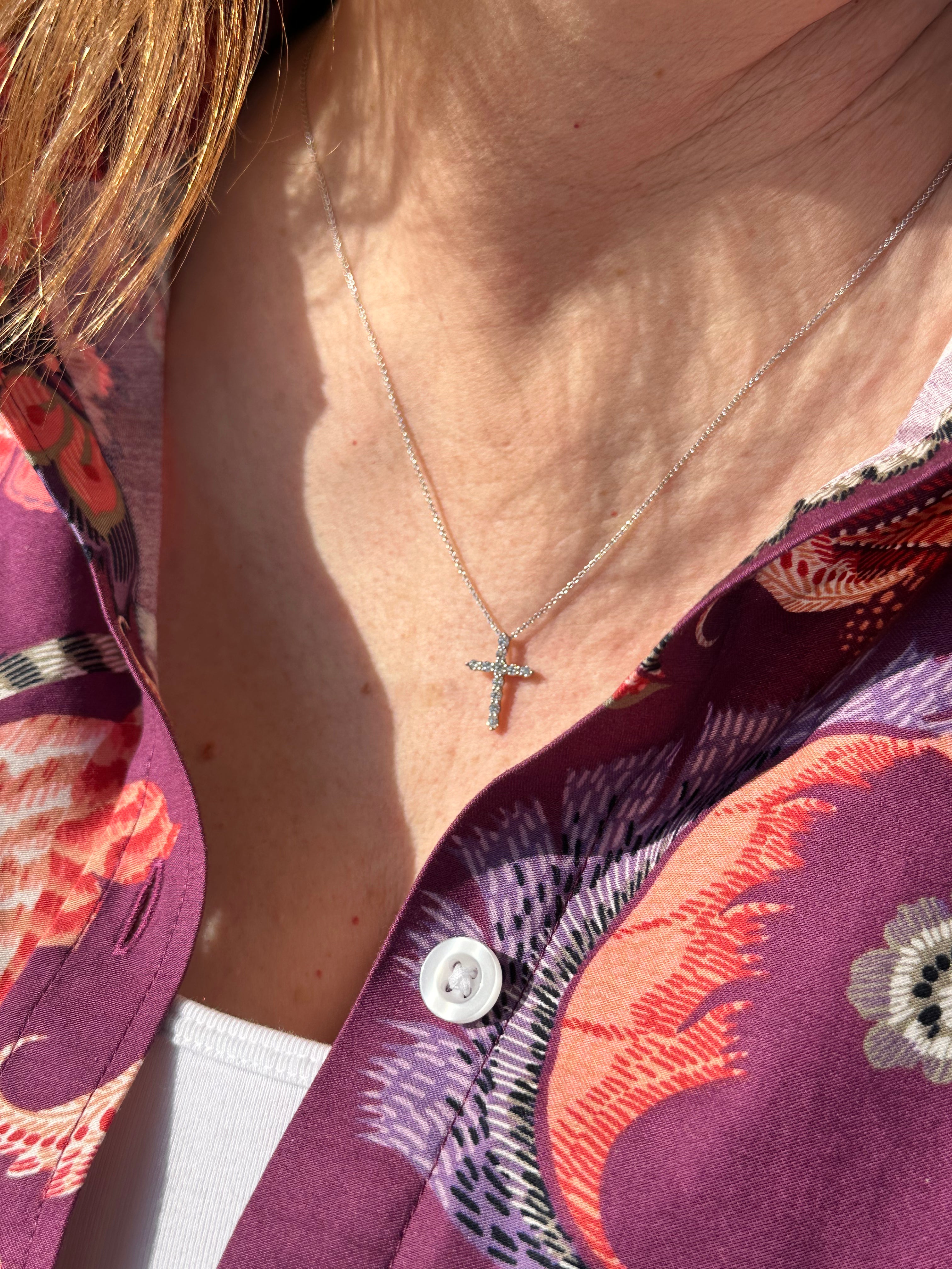Elegant Diamond Cross Pendant