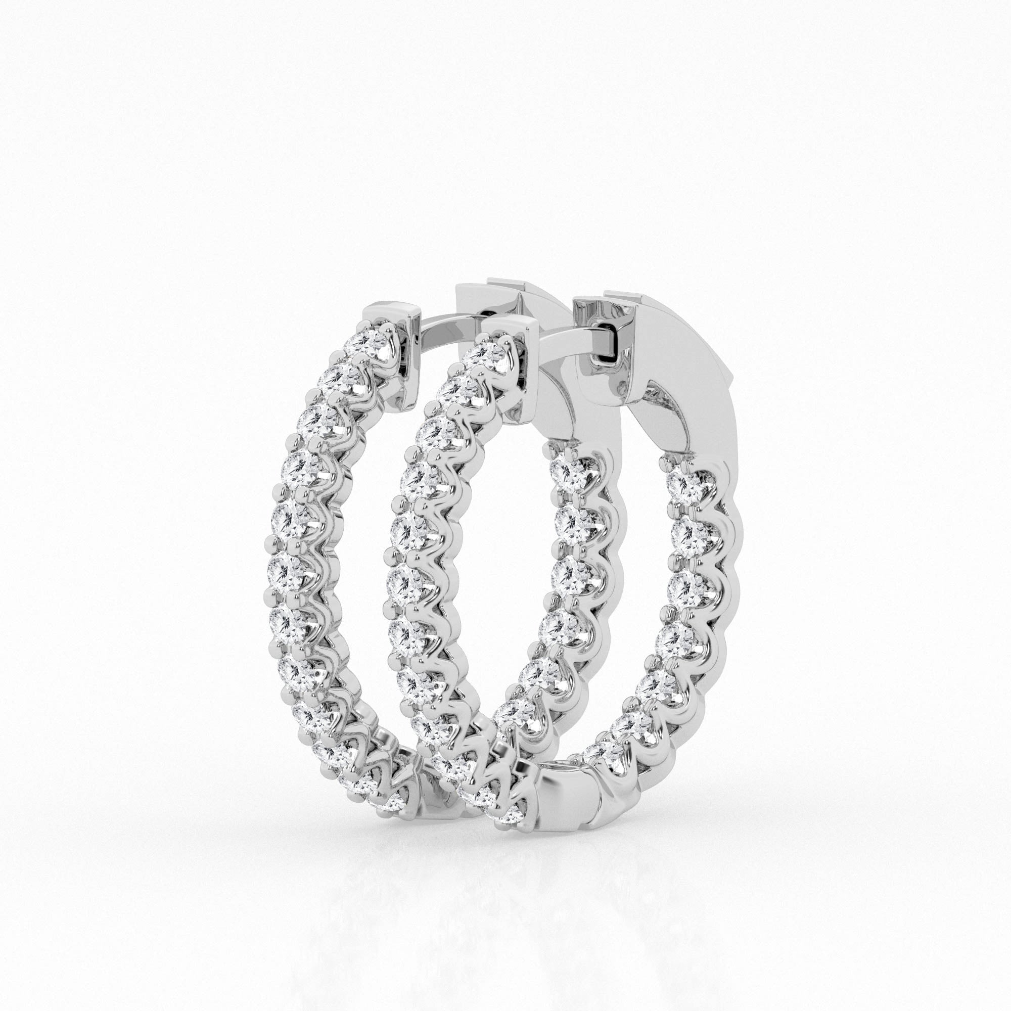1 carat Hoop Earrings