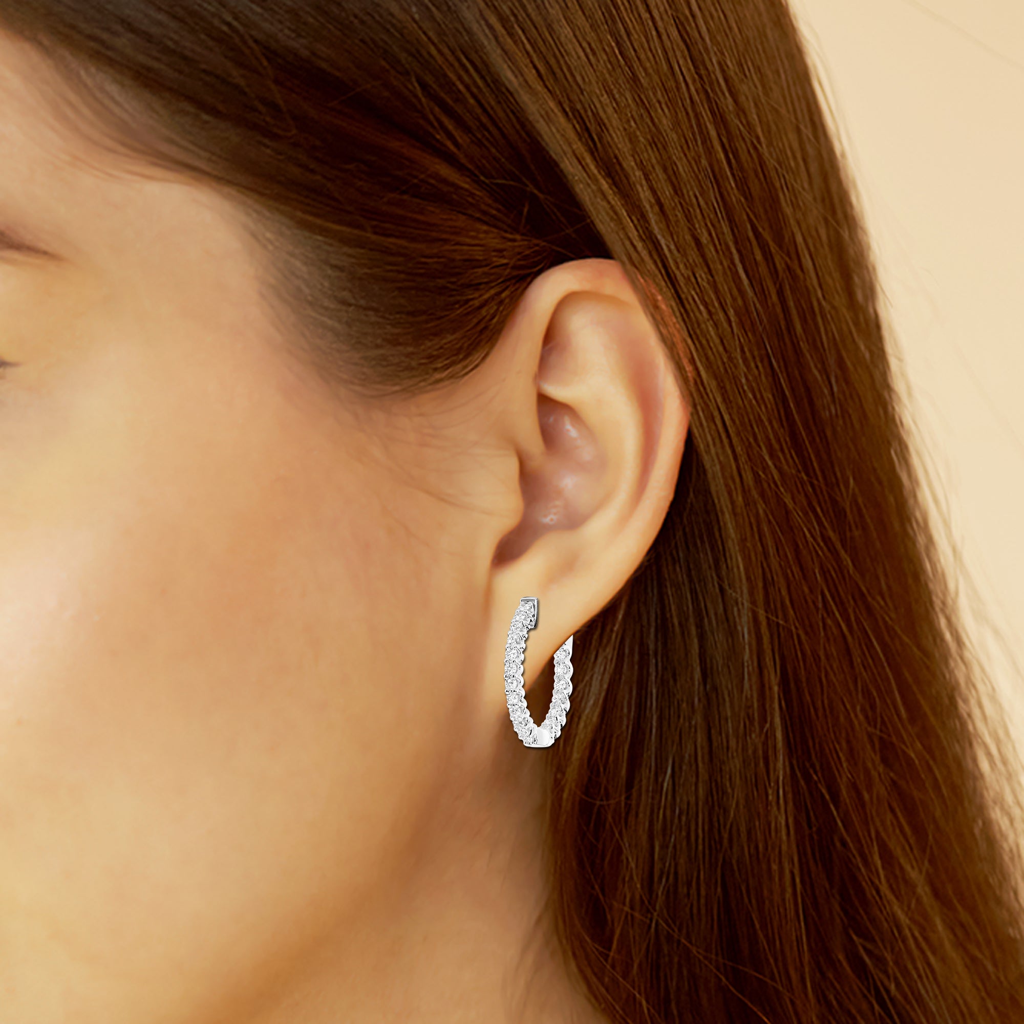 1 carat Hoop Earrings
