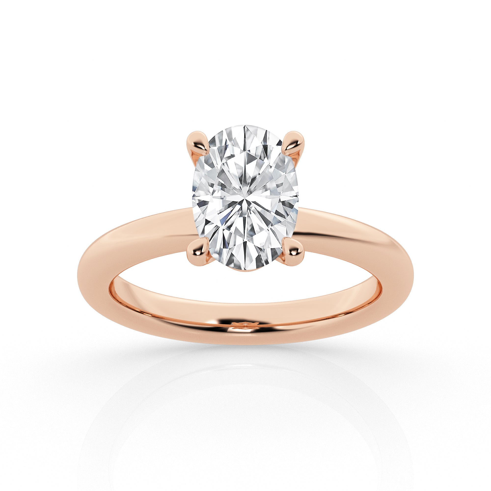 2 carat Oval Solitaire Diamond Ring