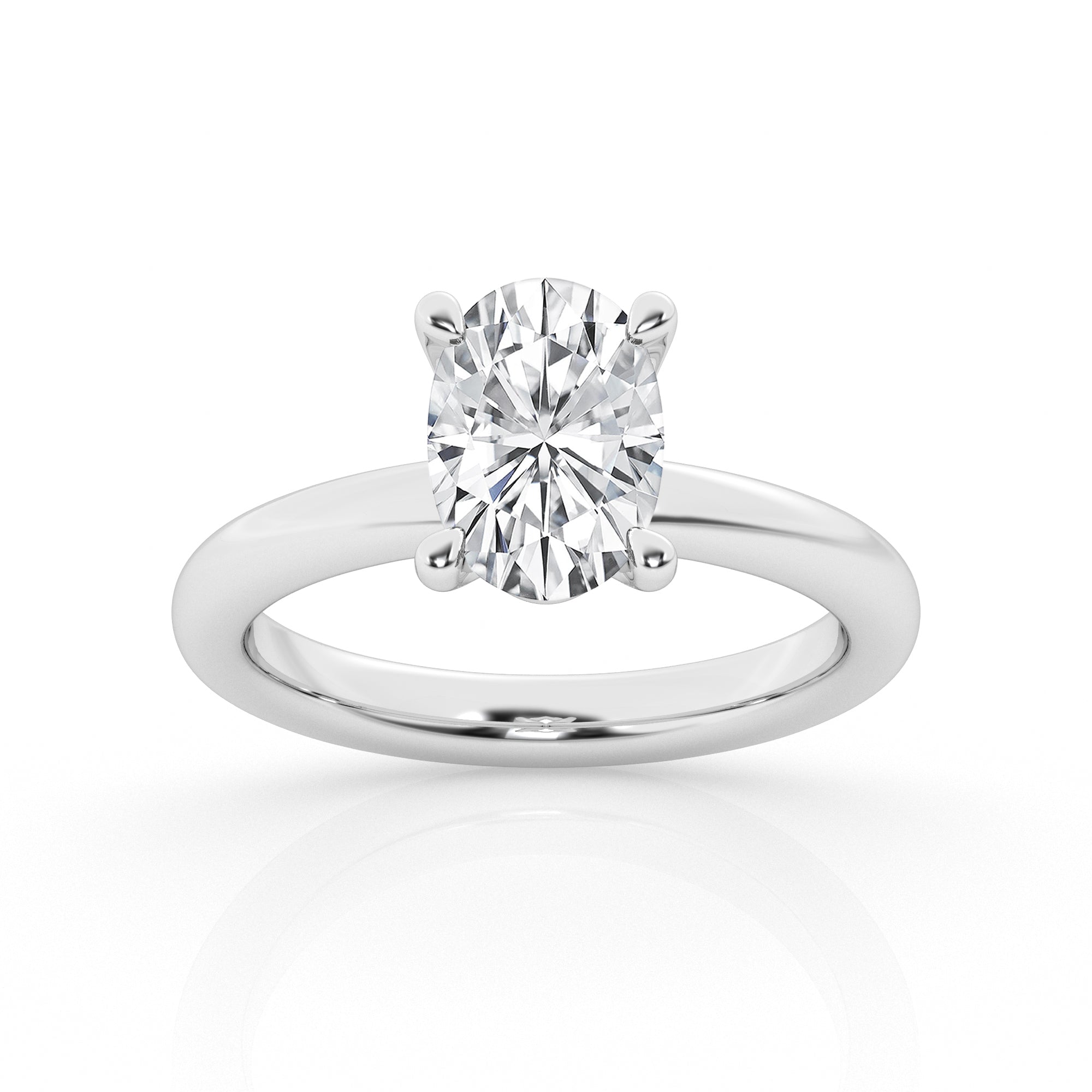 2 carat Oval Solitaire Diamond Ring