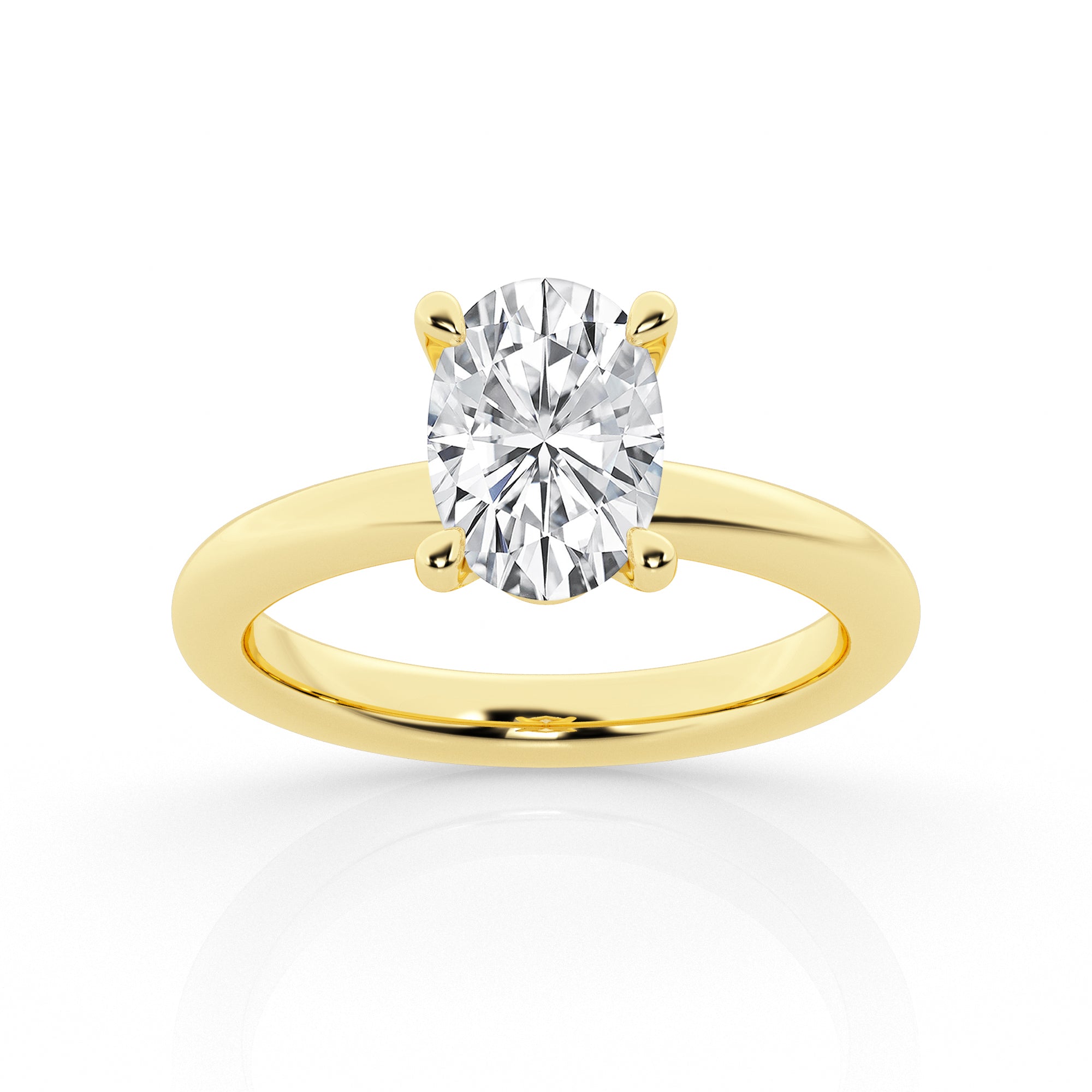 2 carat Oval Solitaire Diamond Ring