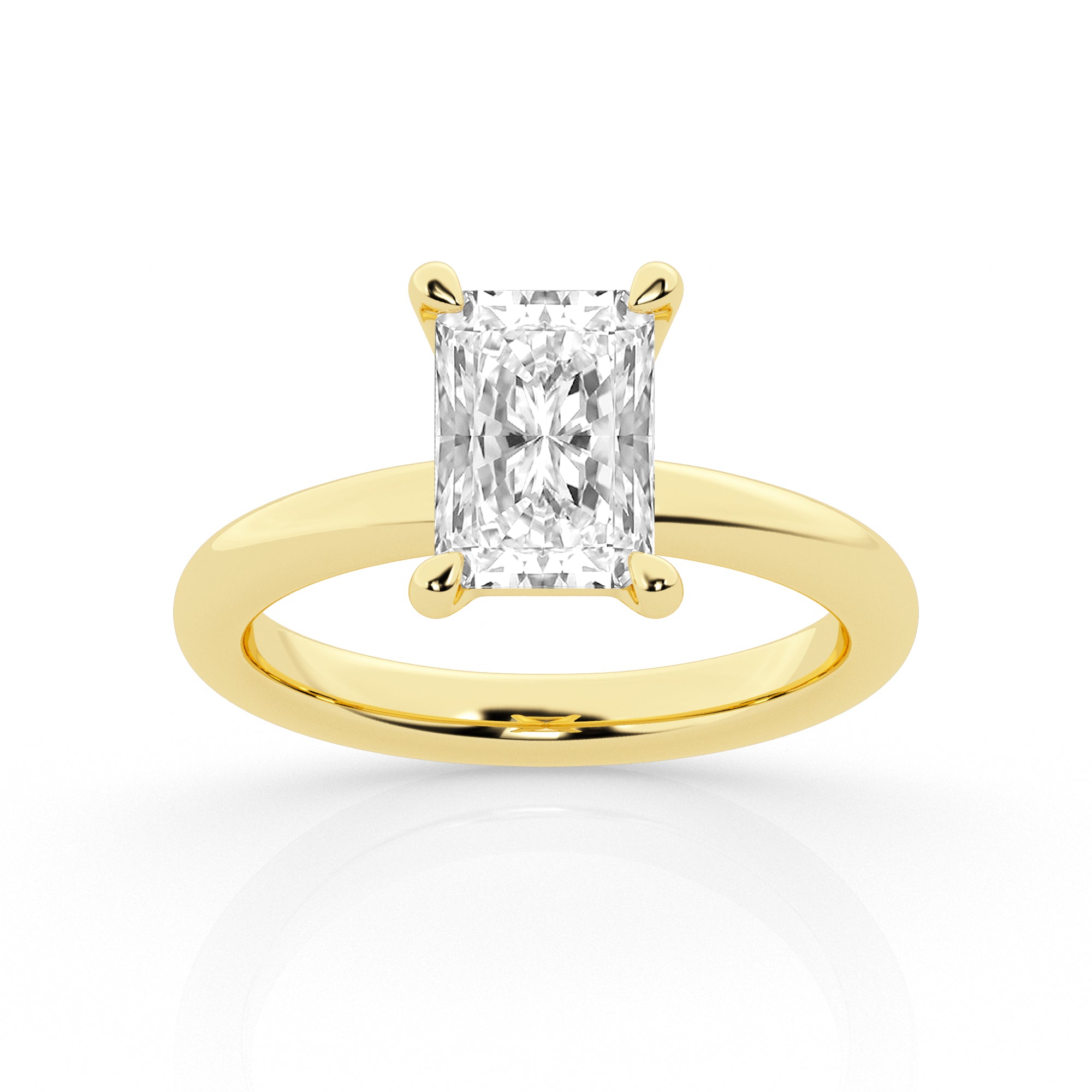 2 carat Radiant Solitaire Diamond Ring