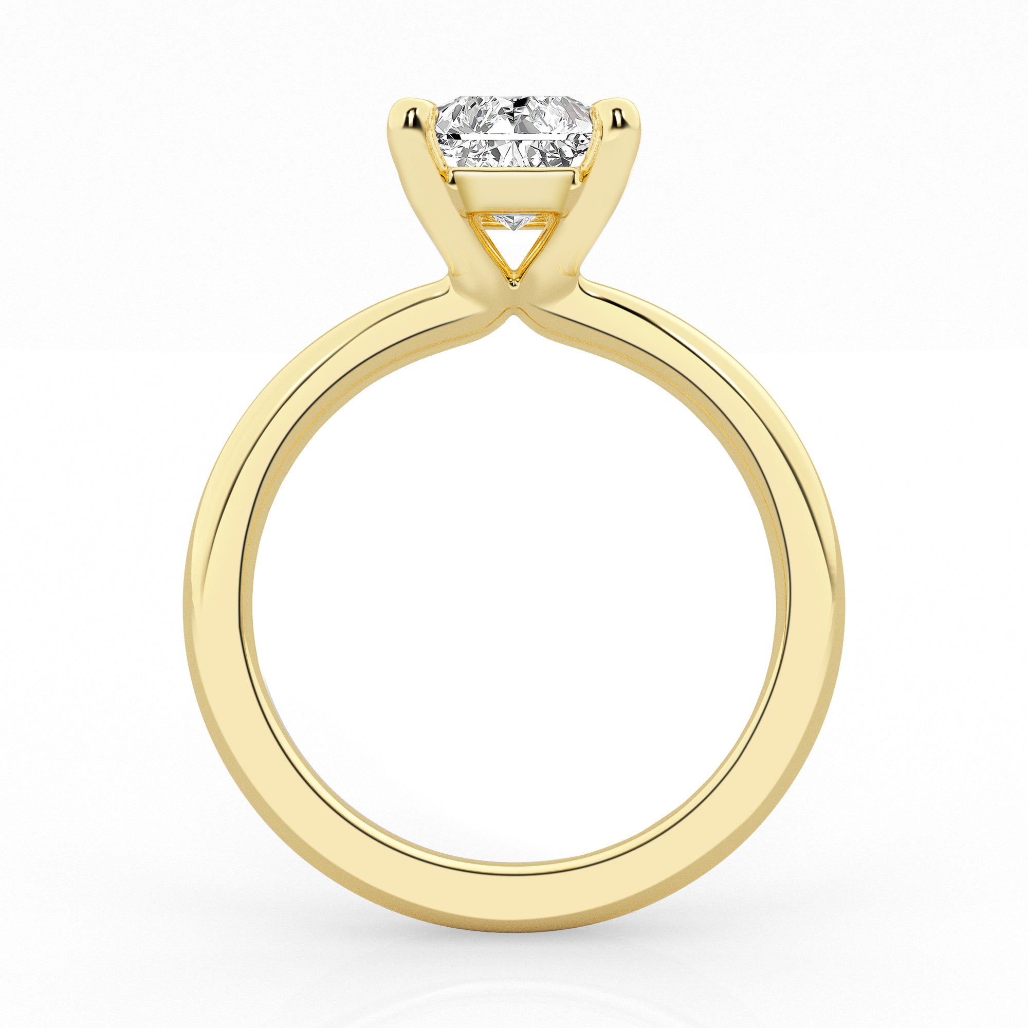 2 carat Radiant Solitaire Diamond Ring