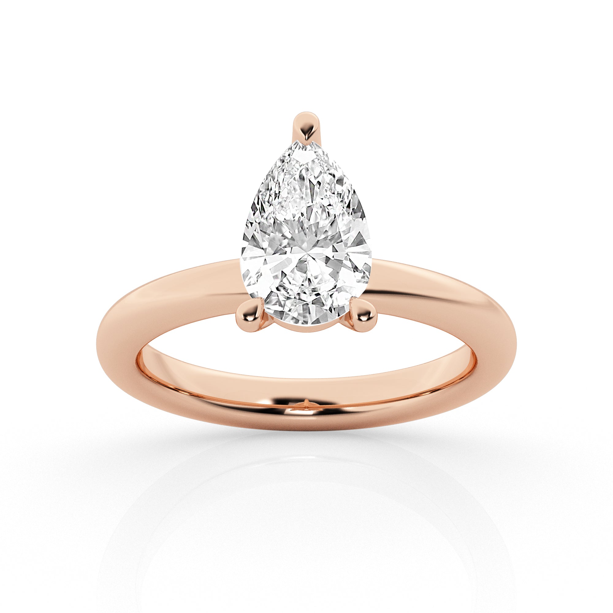 2 carat Pear Solitaire Diamond Ring