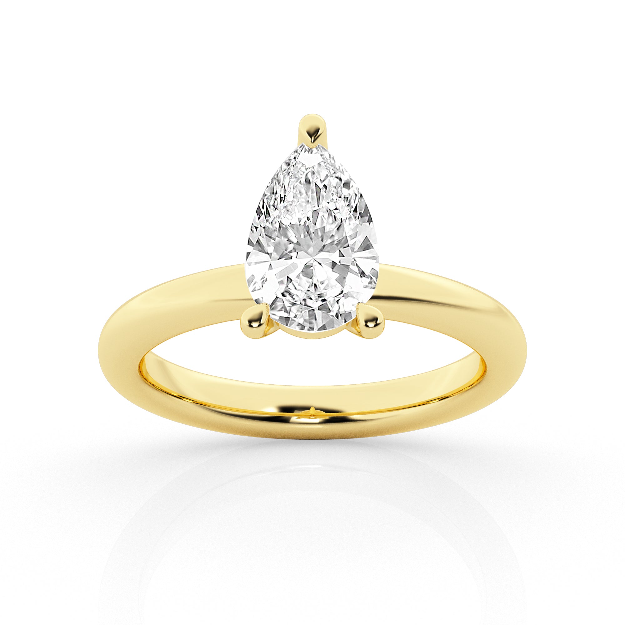 2 carat Pear Solitaire Diamond Ring