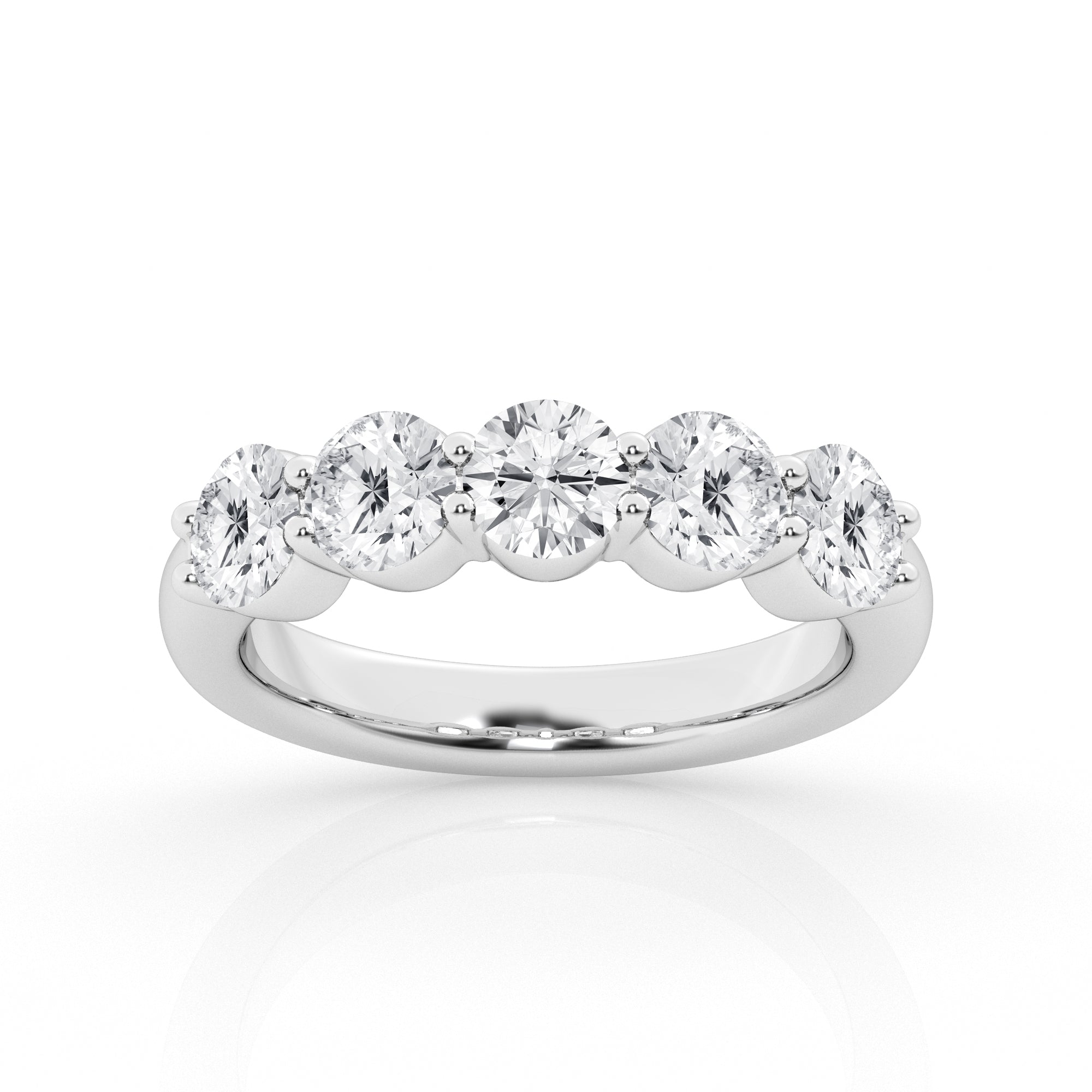 2 carat Round Five Stone Diamond Rings