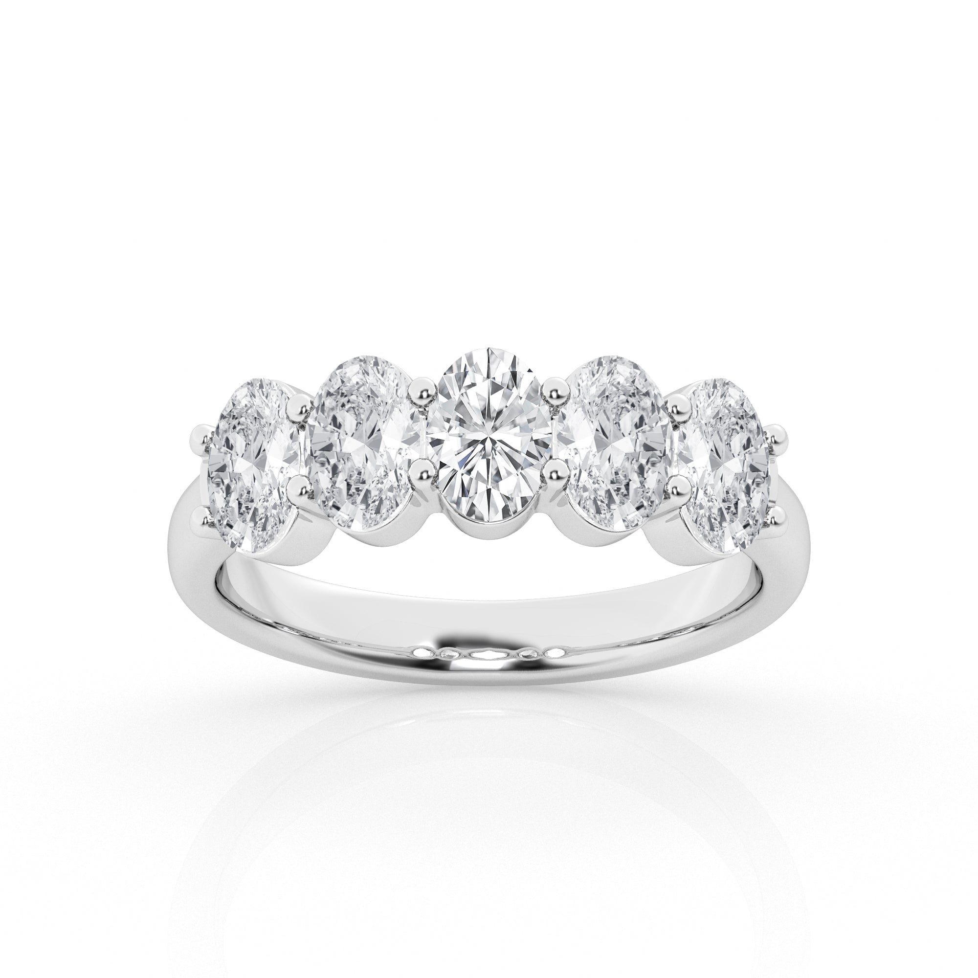 2 carat Oval Five Stone Diamond Ring