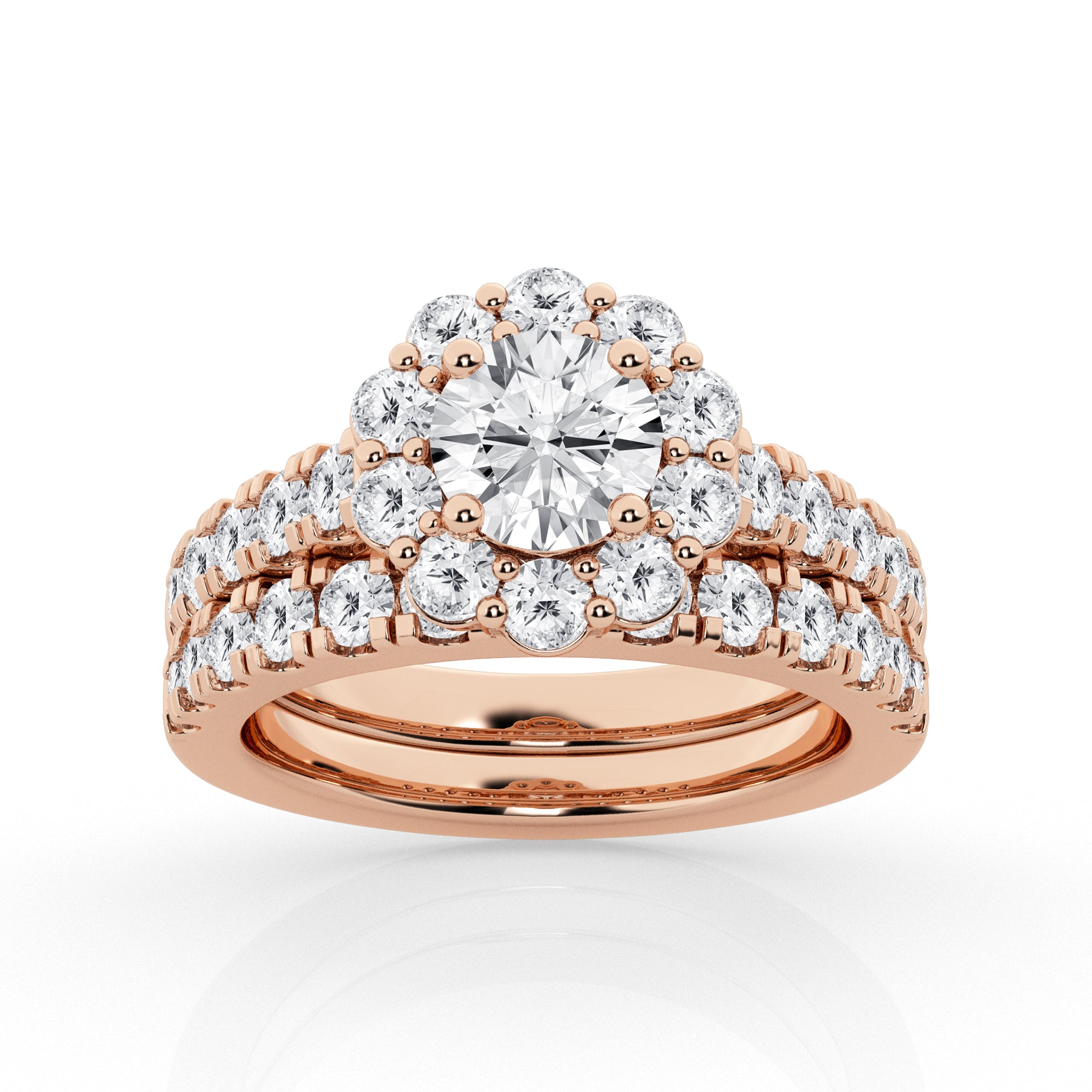 3 carat Round Halo Diamond Ring