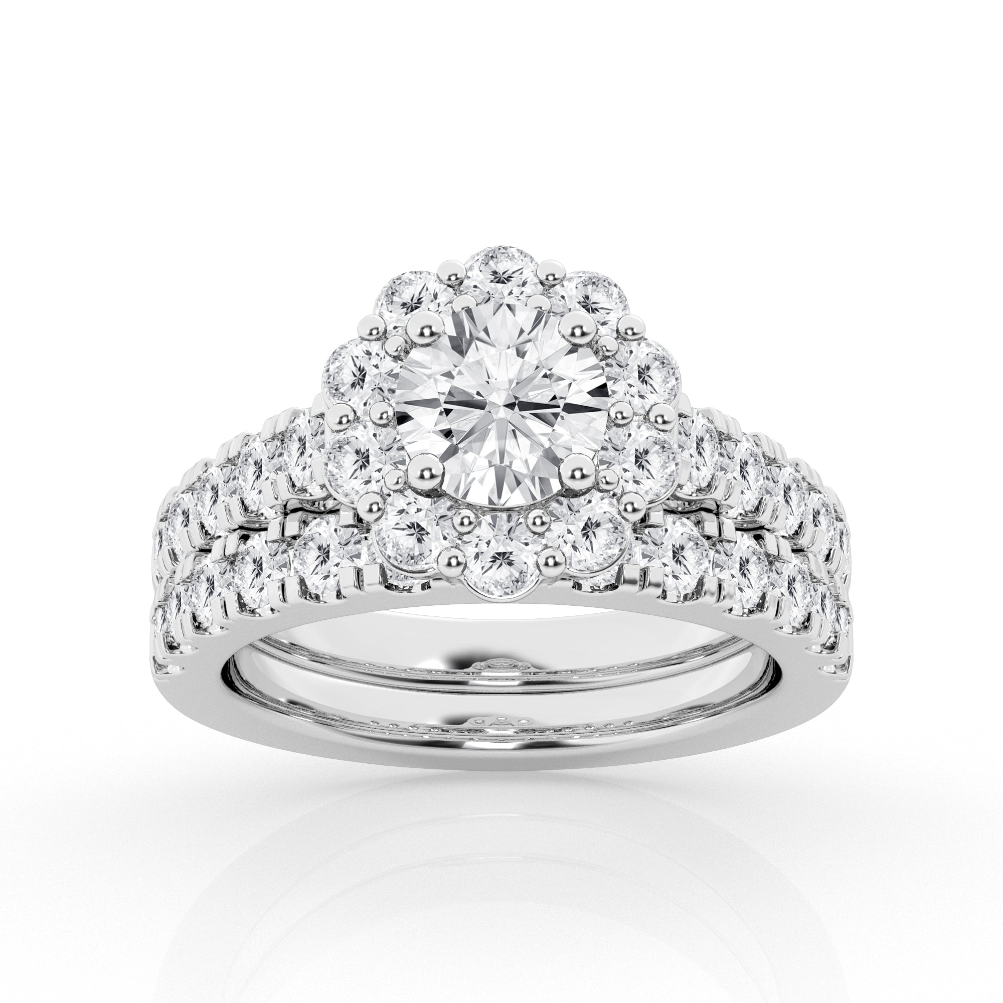 3 carat Round Halo Diamond Ring