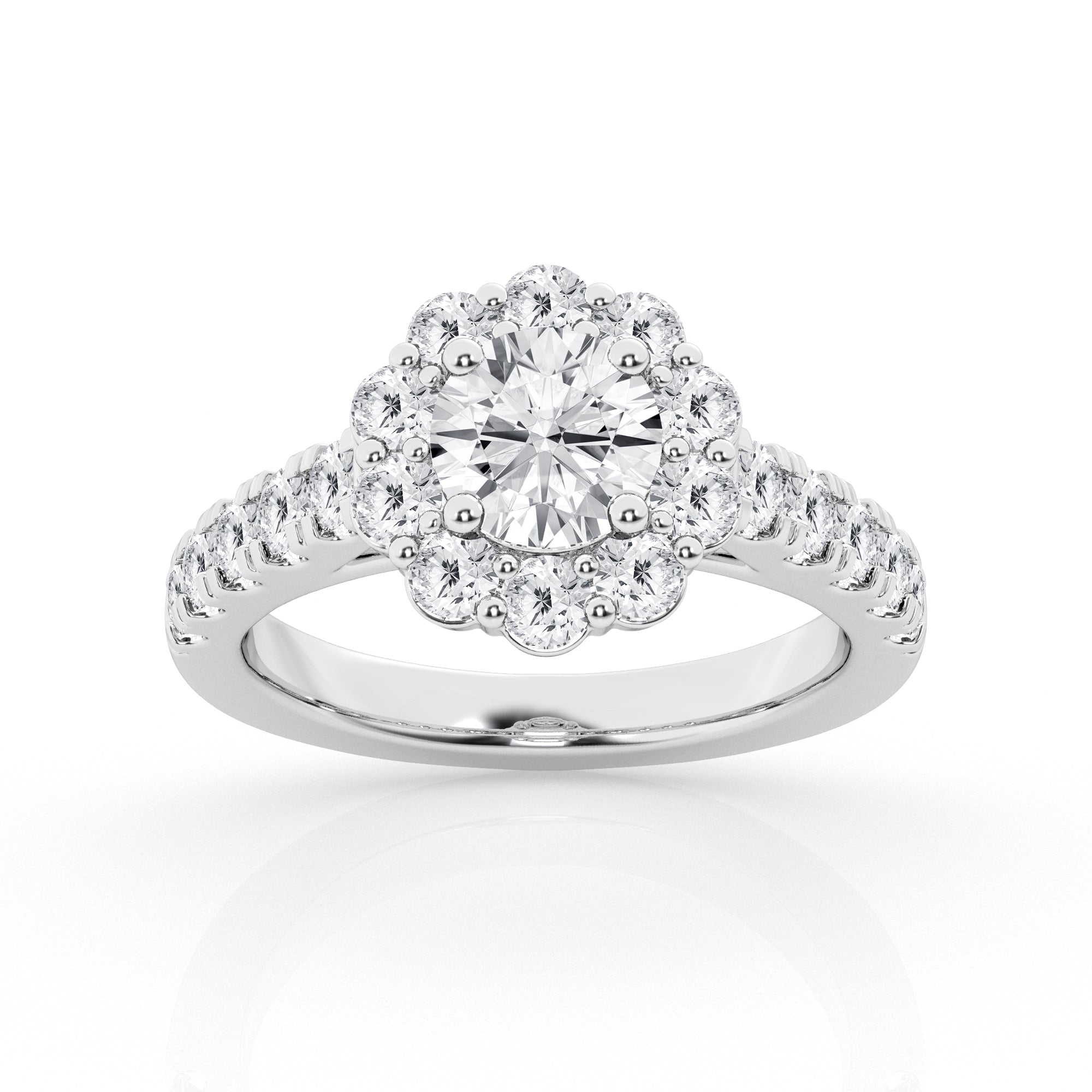 3 carat Round Halo Diamond Ring