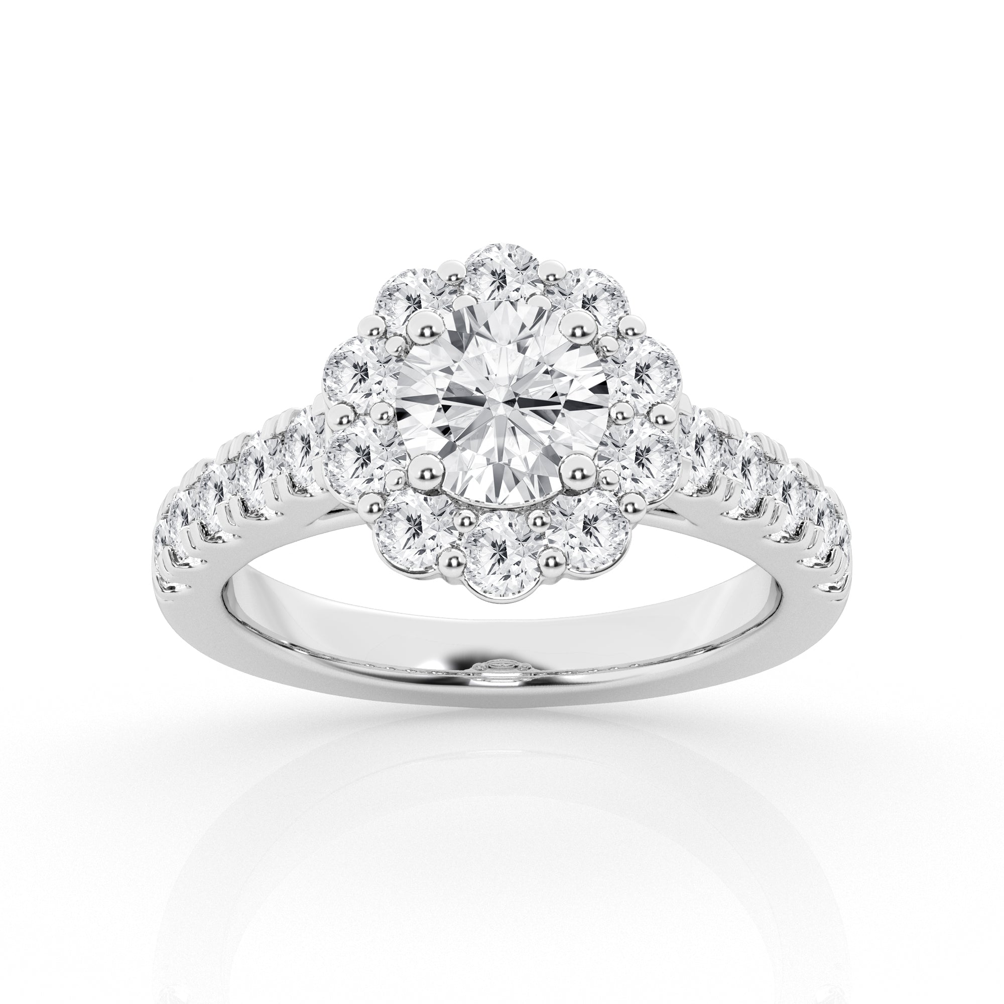 3 carat Round Halo Diamond Ring