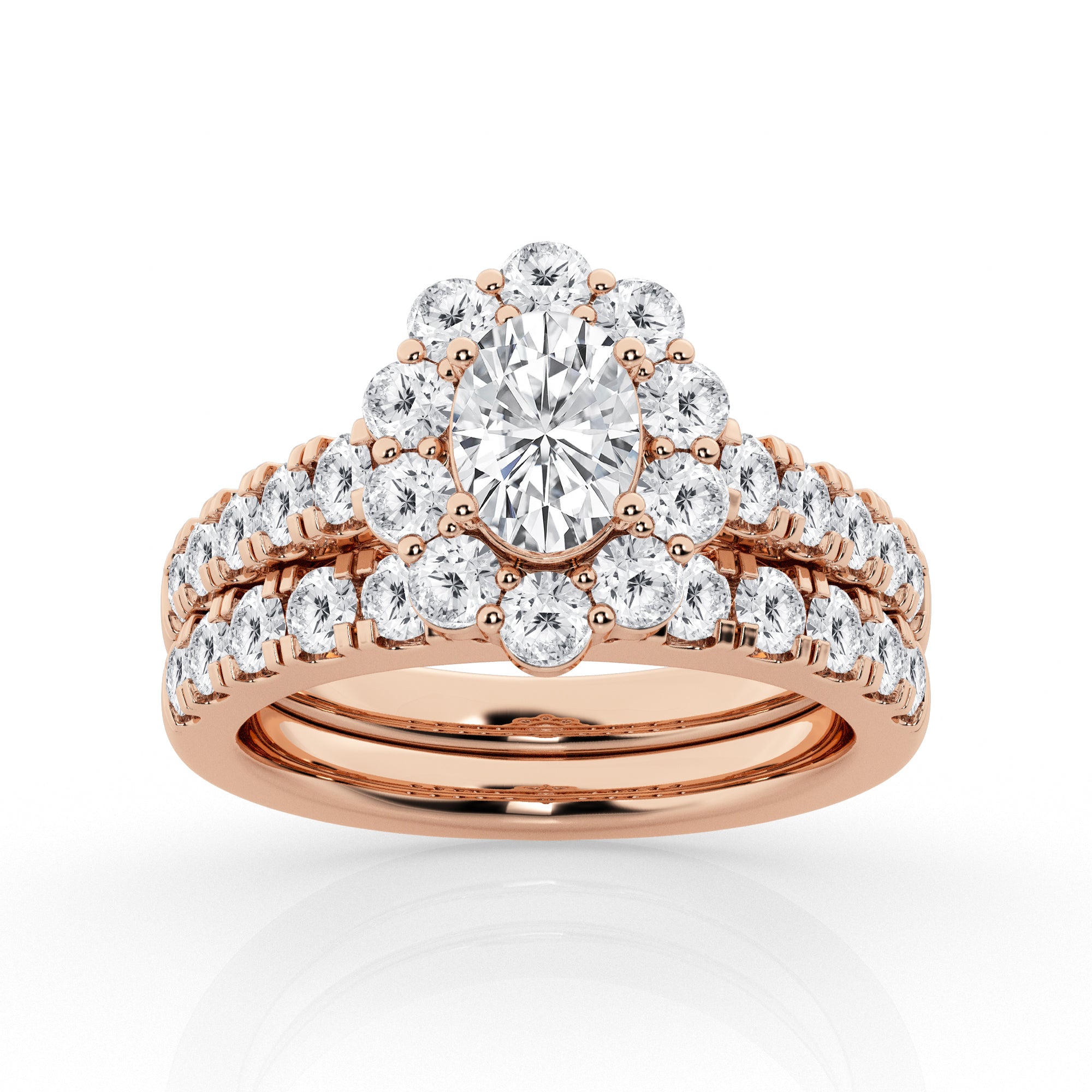 3 carat oval Halo Diamond Ring