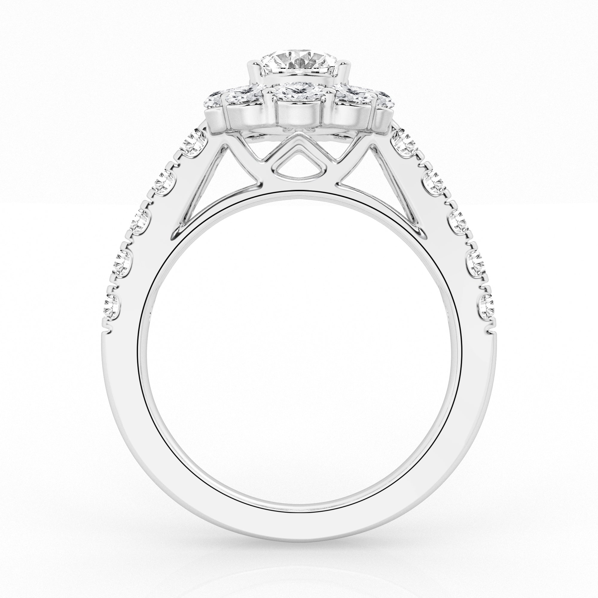 3 carat oval Halo Diamond Ring