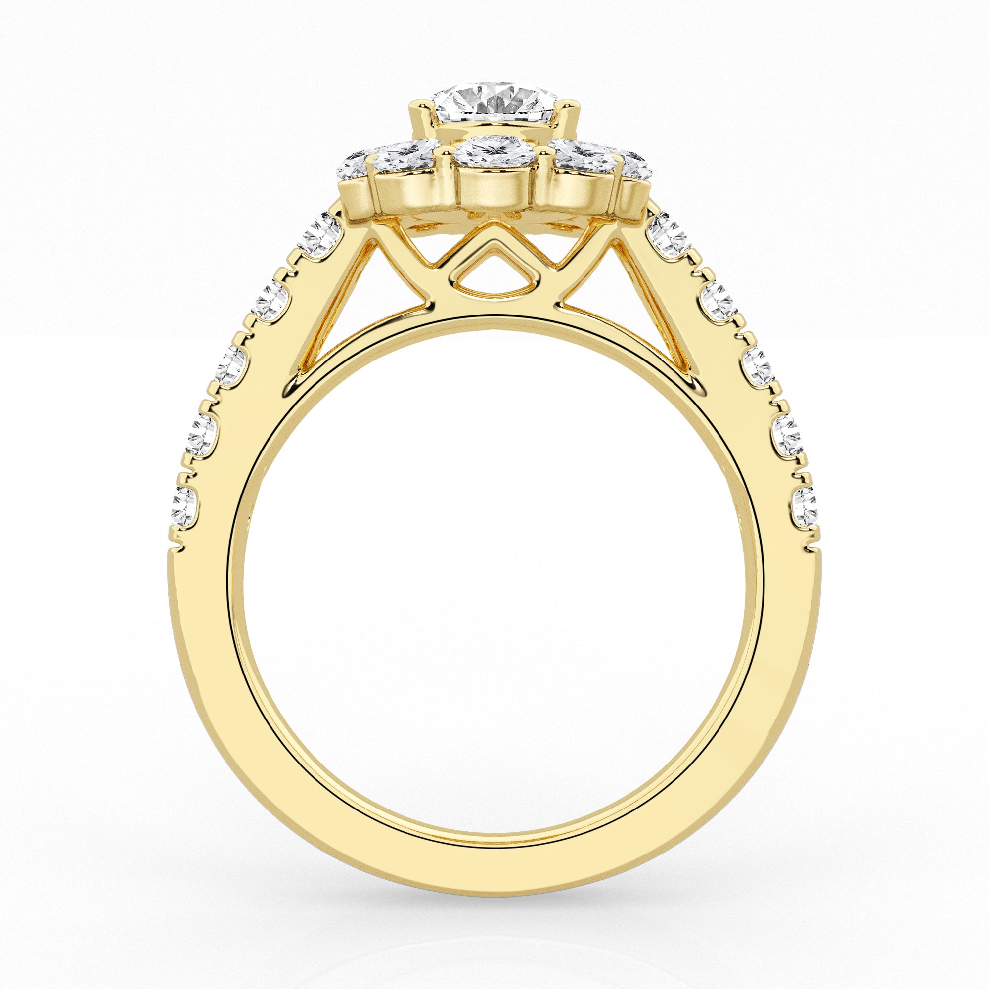 3 carat oval Halo Diamond Ring