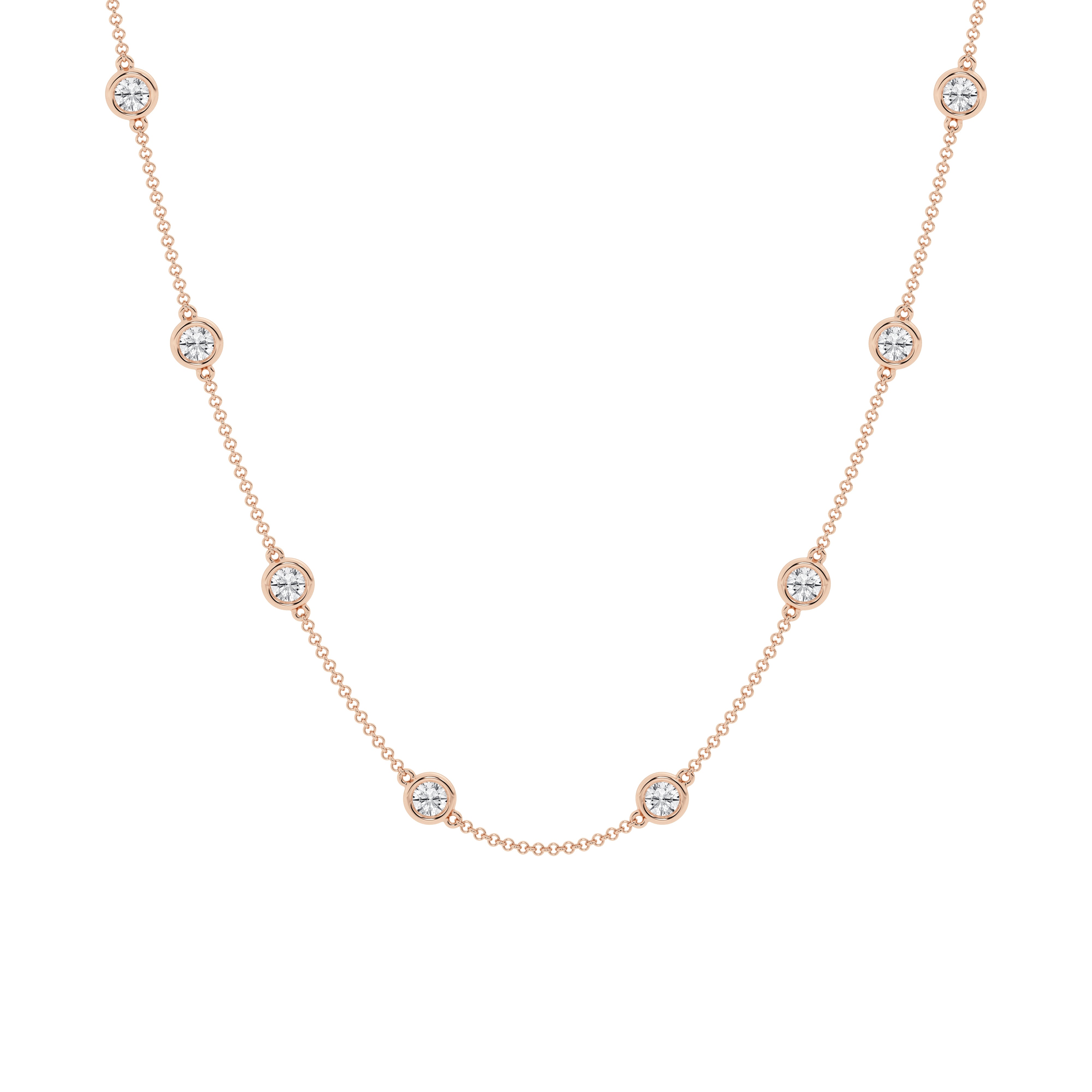 3 carat Diamond By The Yard Necklace