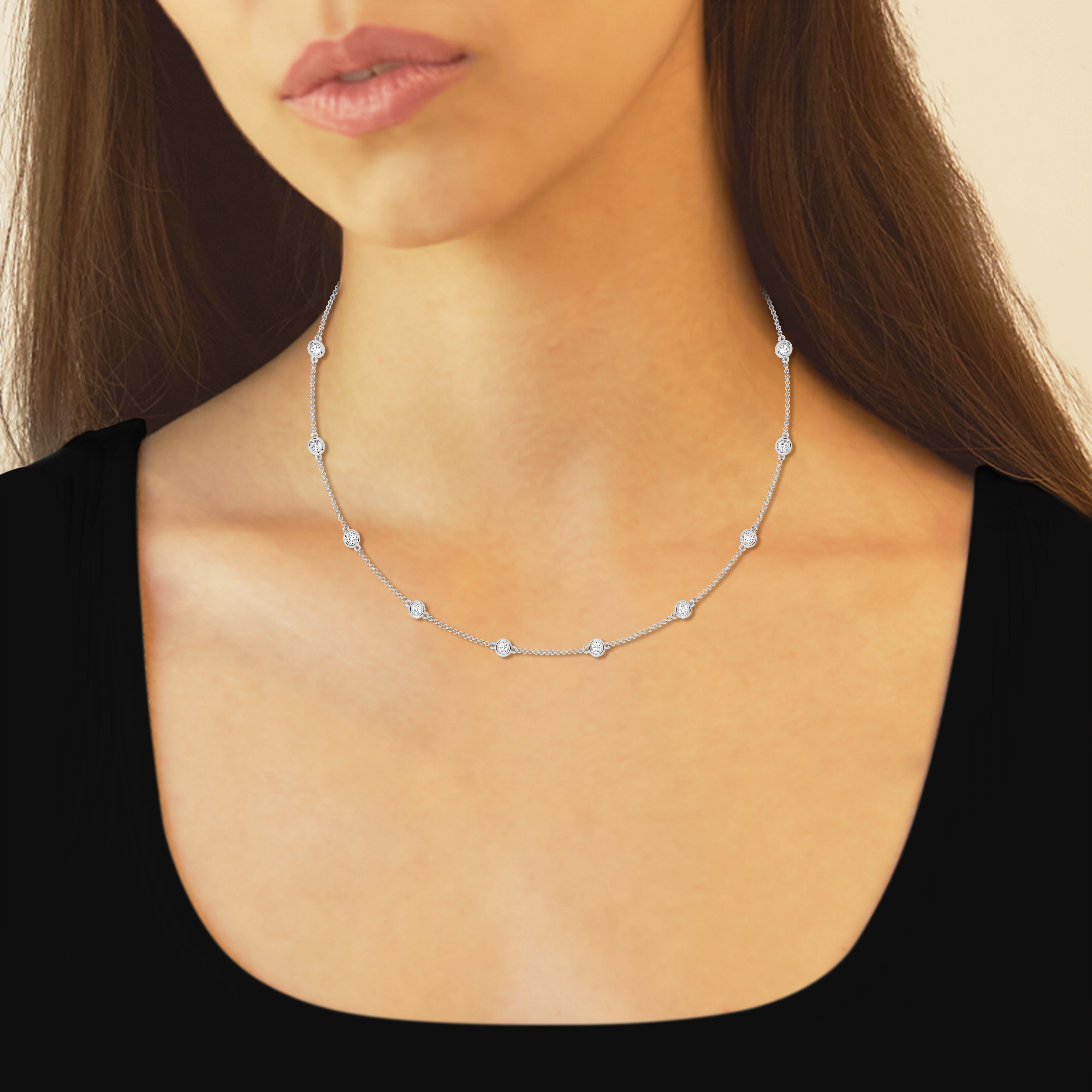 2 carat Diamond By the Yard Necklace