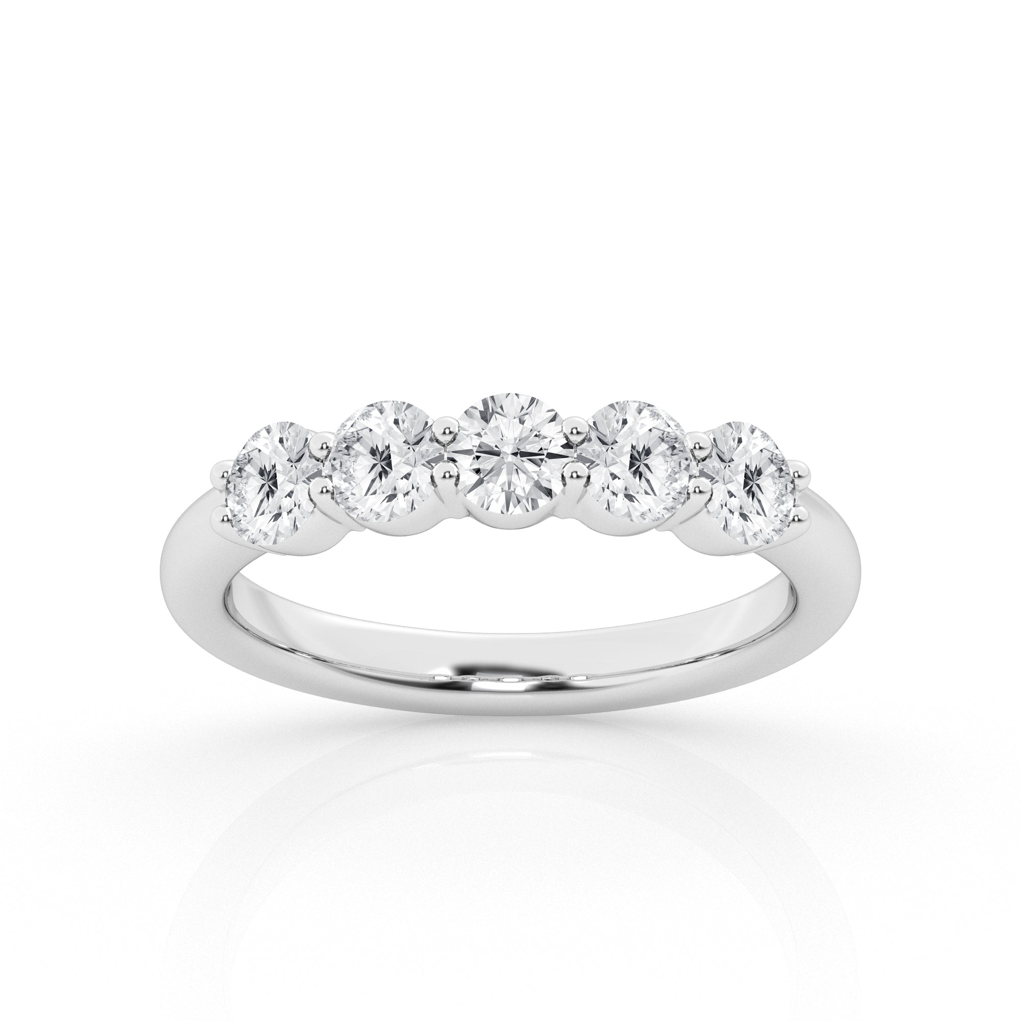 3.5 carat Round Five Stone Diamond Ring