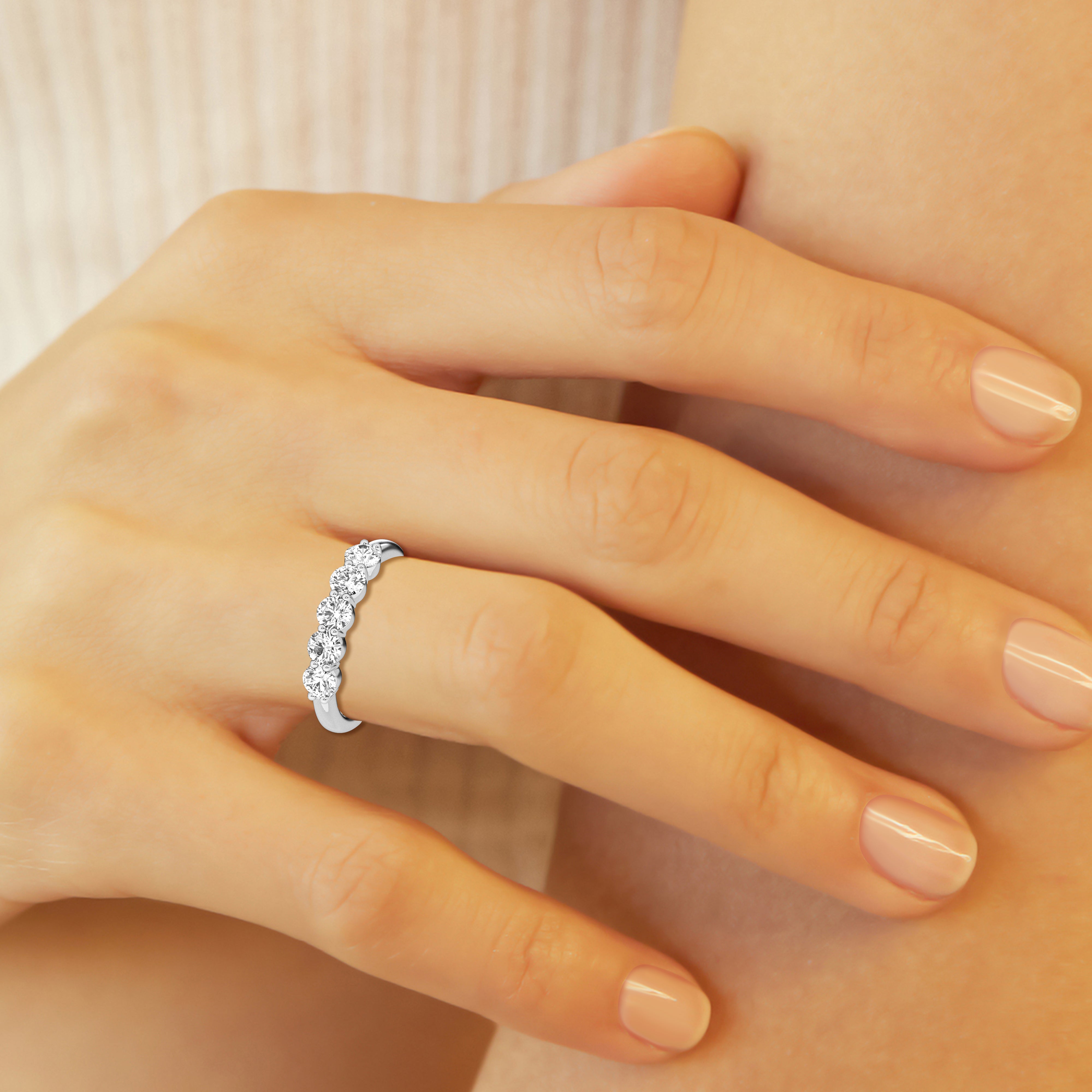 3.5 carat Round Five Stone Diamond Ring
