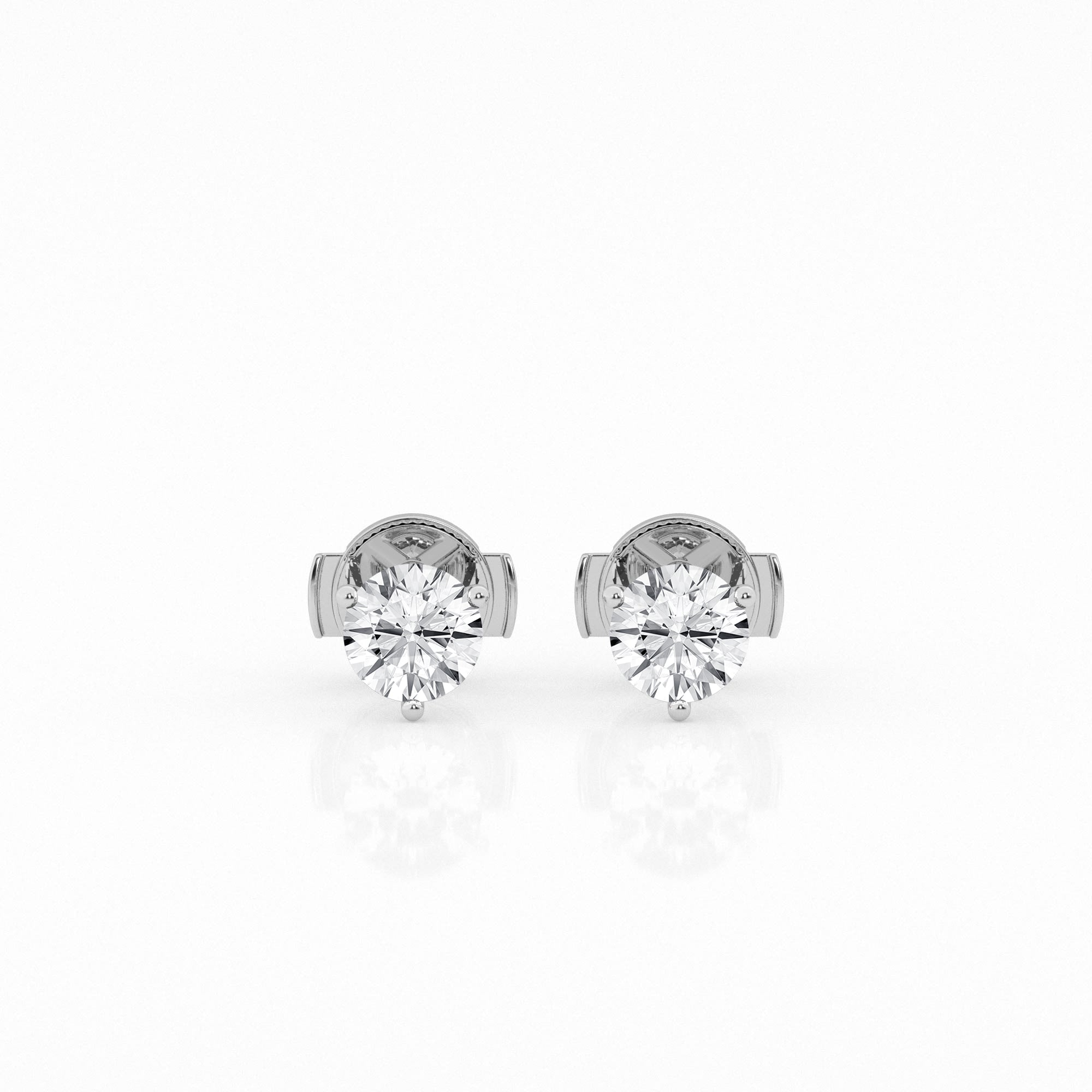 1 carat Round Earring Studs