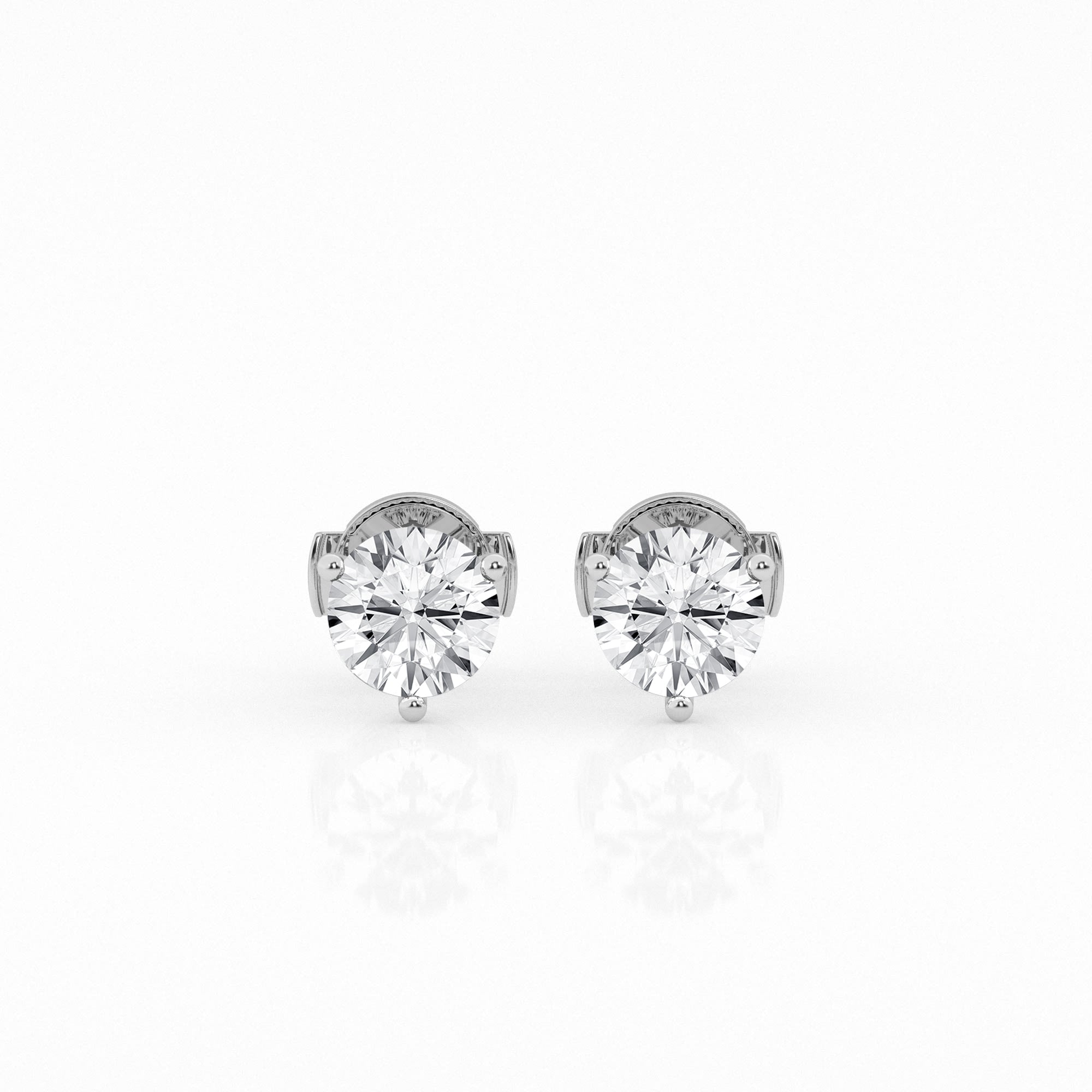 2 carat Round Earring Diamond Studs