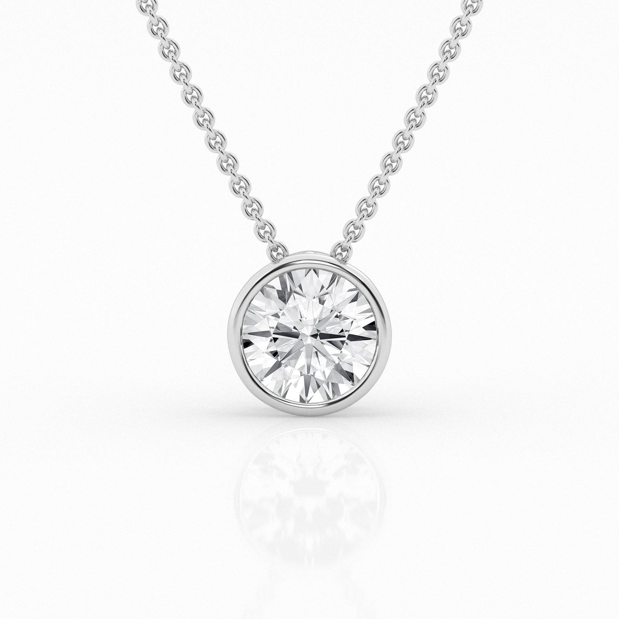 2 carat bezel pendant