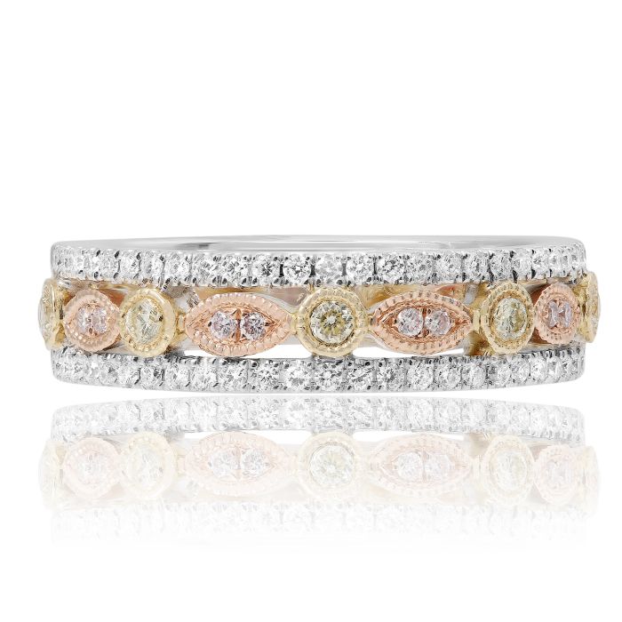 Tri-Gold Diamond Ring