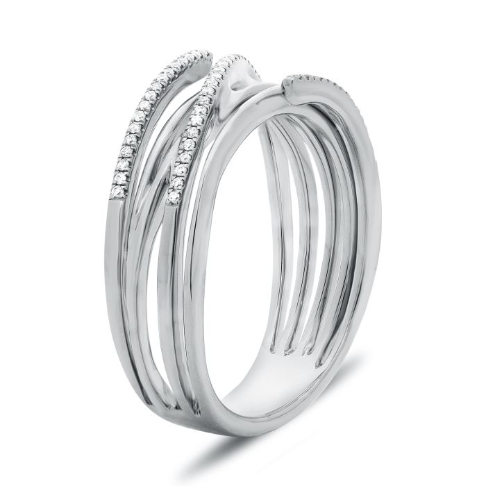 Diamond Overlapping Ring