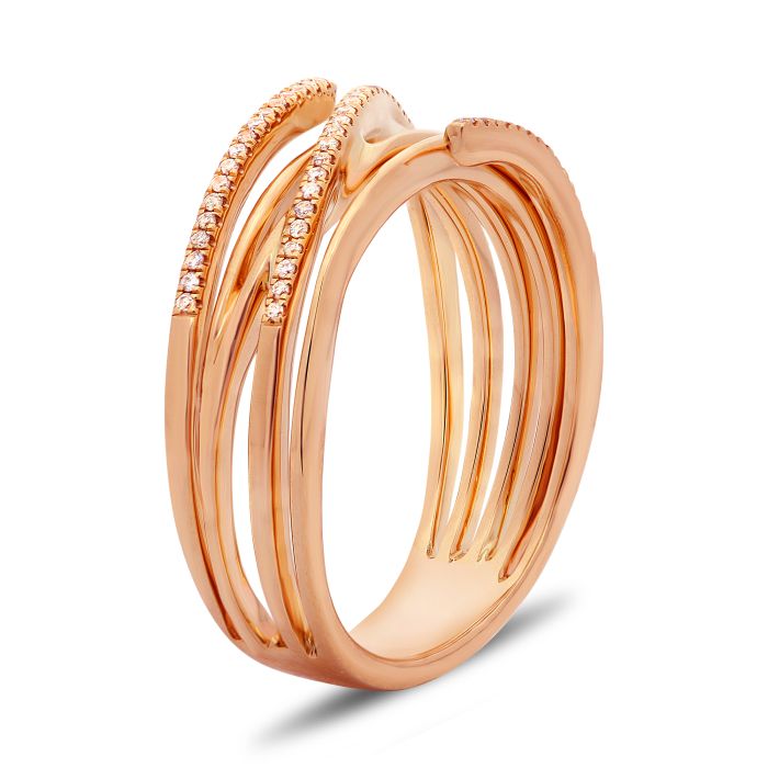 Diamond Overlapping Ring